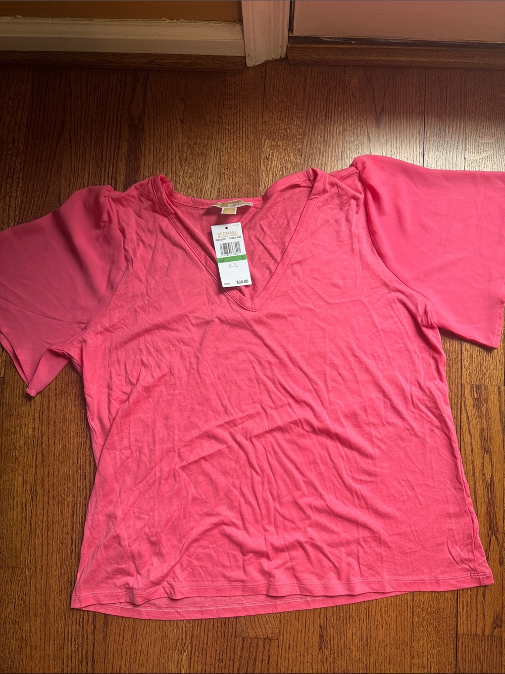Women’s Michael kors Pink V-Neck Short Sleeve Top